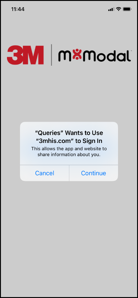 Allow use of 3mhis message in iOS for Advanced Query Messenger